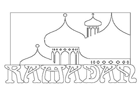 Masjid Mewarnai Gambar Tema Ramadhan Nusagates