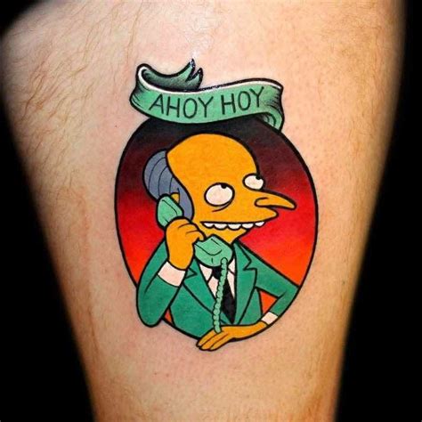 Simpsons Tattoo 4 By Chris 51 Simpsons Tattoo Simpsons Art Running