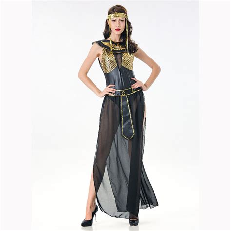 Classical 4pcs Egyptian Queen Halloween Party Adult Role Play Costume
