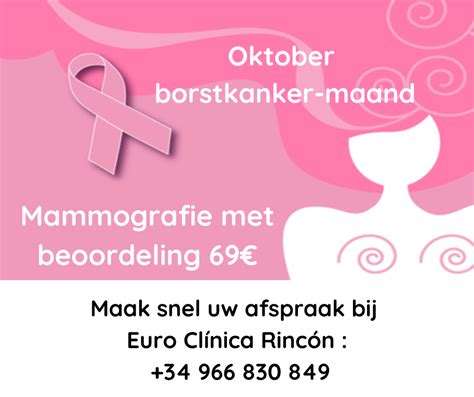 In Oktober Borstkanker Maand Mammografie Met Beoordeling 69€ Euro