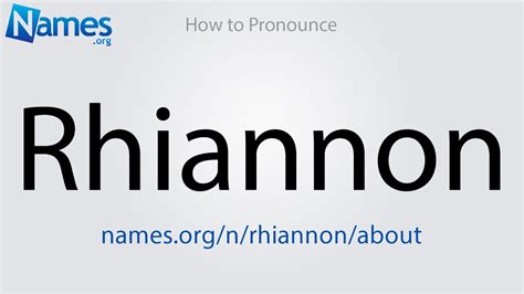 How To Pronounce Rhiannon Youtube
