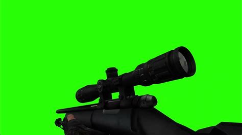 M9k M24 Sniper Rifle In First Person Green Screen Youtube