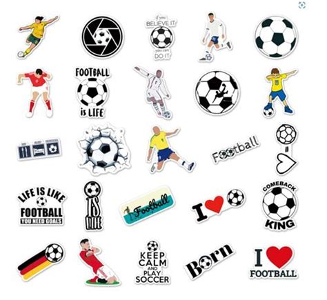 Sports Themed 50 Diecut Sticker Pack Unique Soccer Football Modes4u