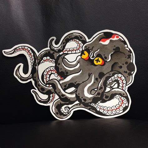 ไม่มีข้อความกำกับภาพอัตโนมัติ Japanese Tattoo Art Octopus Tattoo