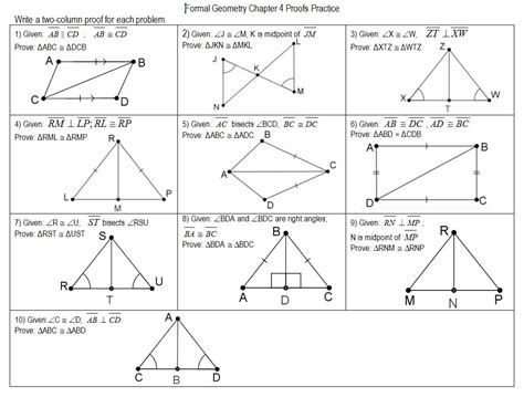 In this geometry worksheet, students identify and label triangles as being congruent or not. Congruence Worksheets 8th Grade