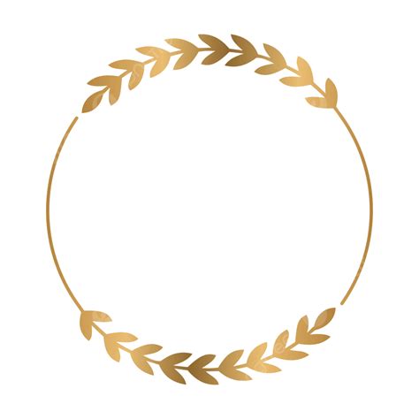 Luxus Kreisrahmendesign Mit Goldenen Blättern Vektor Goldener Kreis