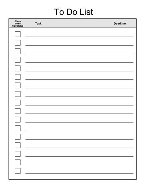 2019 To Do List Template Fillable Printable Pdf And Forms For Blank