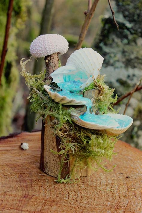 Creatively Happy Tiny Fairy Waterfalls Of Seashells Wood