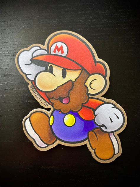 Super Kraft Paper Mario Sticker Etsy
