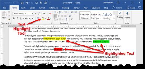 Finding Text Using A Specific Highlighting Color Microsoft Word