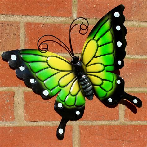 Butterflies Garden Decoration Multi Coloured Metal Outdoor