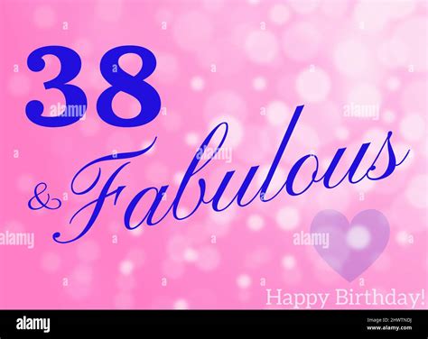 38th Birthday Card Wishes Illustration Stock Photo Alamy
