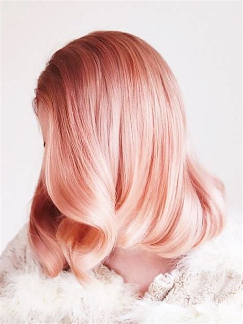 Peach Hair Is All Over Pinterest And Were Mesmerized Hair Color For