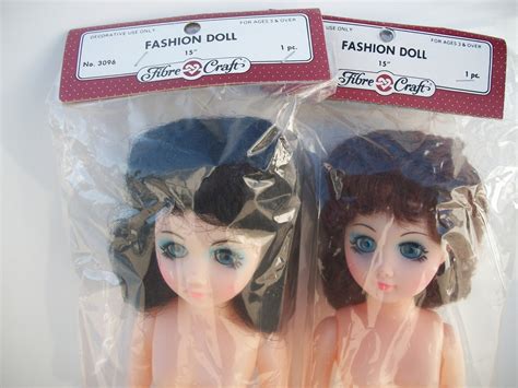 Plastic 15 Inch Fashion Craft Doll With Long Dark Hair Etsy
