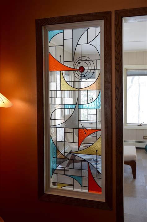 Mid Century Modern Stained Glass Window Modern Stained Glass Stained