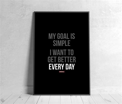 Simple Goal Get Better Every Day Printable Motivational Etsy