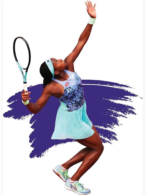 Coco Gauff Playing Tennis Poster For Sale By Wekrays Redbubble