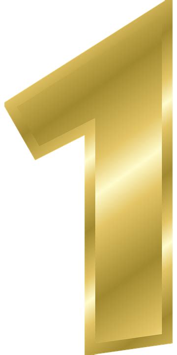 Gold Number One Png Clipart Image Gold Number Clip Art Clipart Images