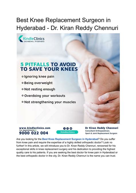 Ppt Best Knee Replacement Surgeon In Hyderabad Dr Kiran Reddy
