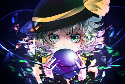 Close Green Eyes Green Hair Hat Komeiji Koishi Sanamisa Short Hair