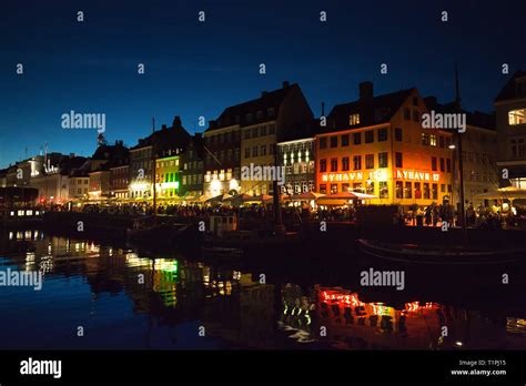 Copenhagen Denmark 2 August 2018 Famous Nyhavn New Harbour Bay In