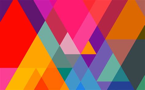 Download Colorful Geometry Colors Abstract Triangle Hd Wallpaper