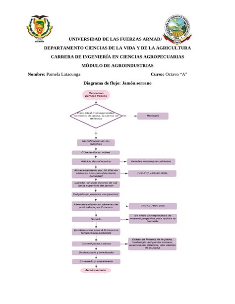 Diagrama De Flujo Jamón Serrano Apuntes De Ingeniería Agronómica Docsity