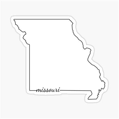 Missouri State Outline Sticker For Sale By Sofiavvv Redbubble