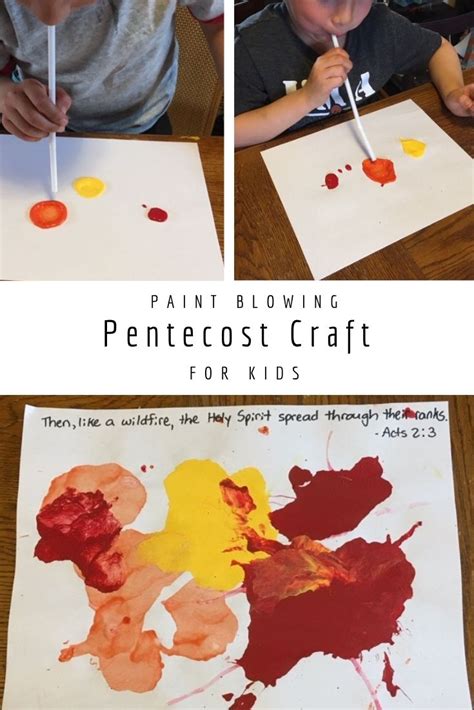 Paint Blowing Craft For Pentecost For Kids Bible Crafts For Kids