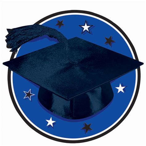 Blue And Silver Graduation Cap Clip Art