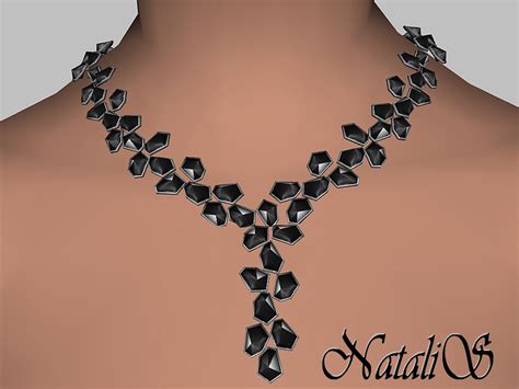 The Sims Resource Cascade Crystal Necklace Fa Fe