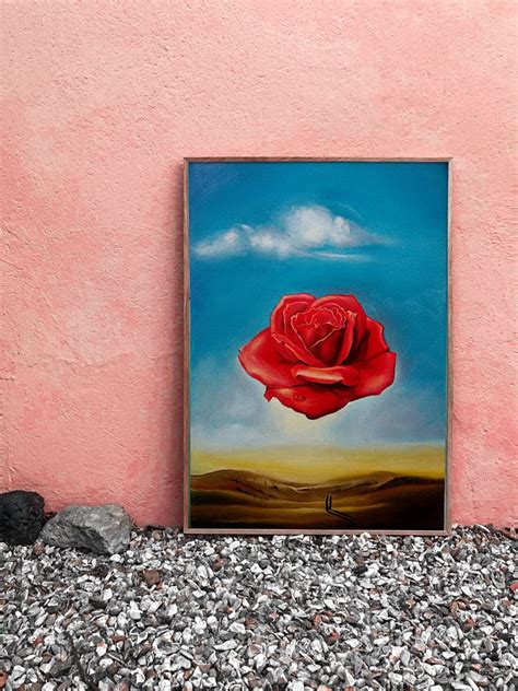 The Meditative Rose Salvador Dali Gallery Framed T Etsy