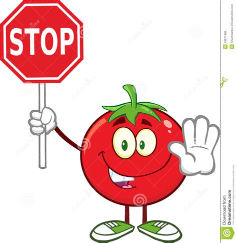 Tomato Cartoon Mascot Character Gesturing And Holding A