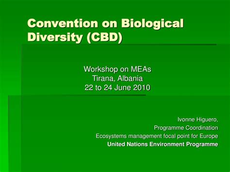Ppt Convention On Biological Diversity Cbd Powerpoint Presentation
