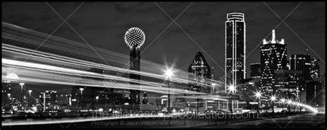 Black And White Photography Print Of The Dallas Skyline