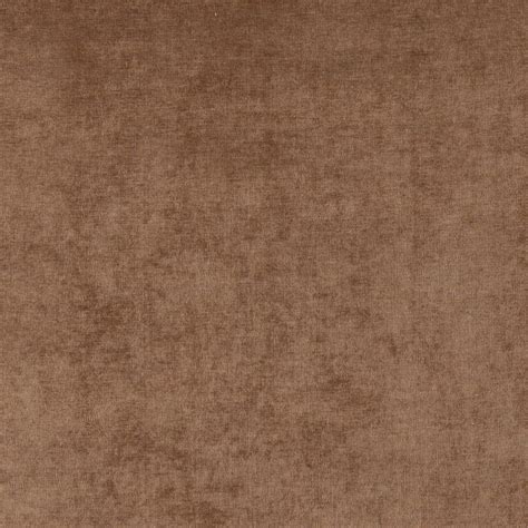 Brown Solid Woven Velvet Upholstery Fabric By The Yard From Microtex