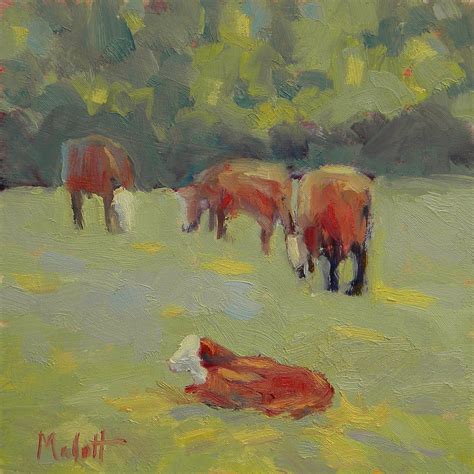Painting Daily Heidi Malott Original Art Cow Painting Hereford Cattle