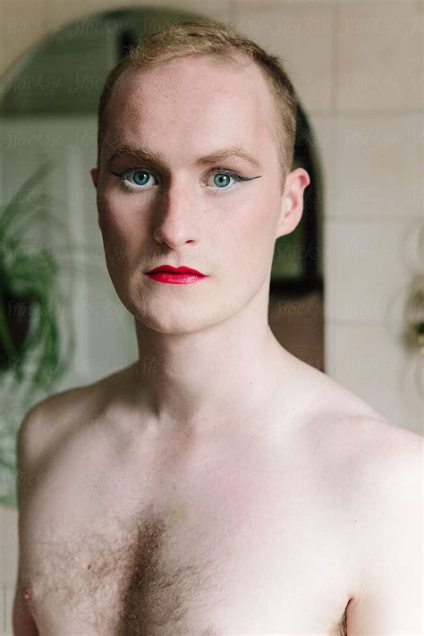 Non Binary Man With Makeup Finished By Kkgas