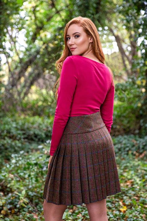 Ladys Kilted Skirt Morvern Tweed Fashion Stylish Skirts Skirts