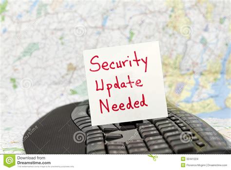 Security Update Needed stock photo. Image of warning - 32441224
