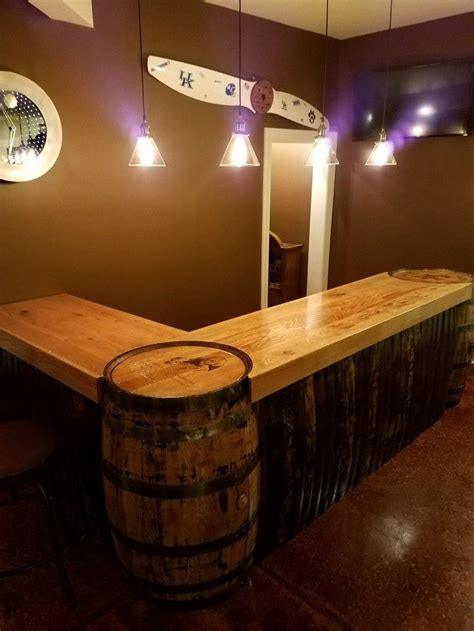 Bourbon Barrel Bar Basement Bar Designs Home Brewery Basement Bar
