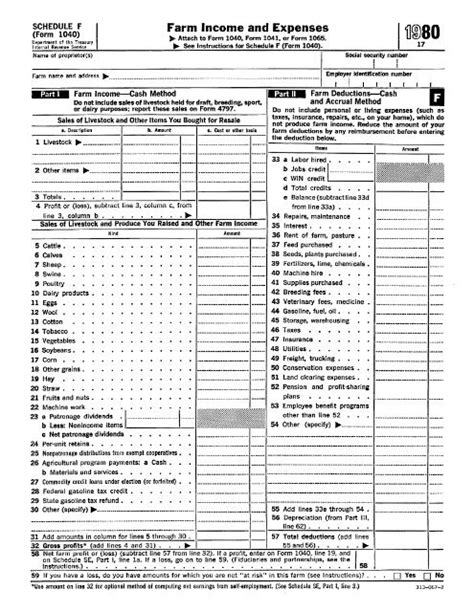 Irs Form 1040 Schedule F Irs Schedule C Instructions For 1099