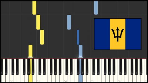 barbados national anthem in plenty and in time of need piano tutorial youtube
