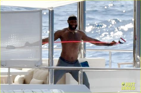 LeBron James Looks So Fit While Working Out Shirtless On A Yacht Photo LeBron James