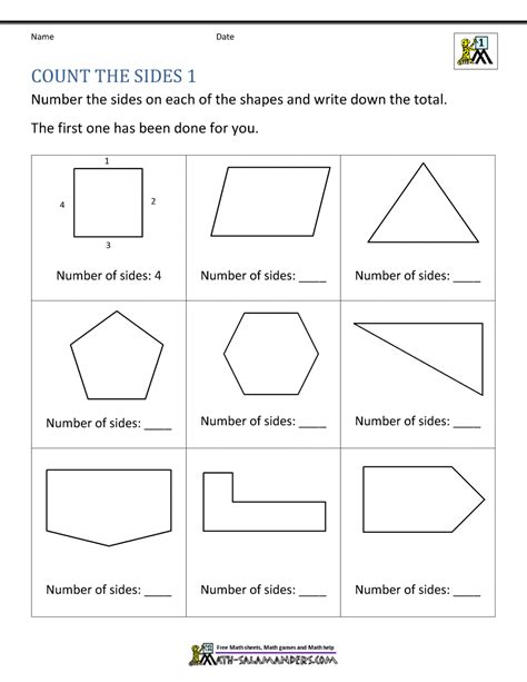 Maths Worksheets For Grade 1 Shapes 3d Shapes Worksheets For Grade 1