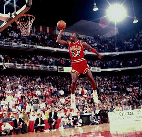Michael Jordan Photos Free Throw Line Dunk In Air Jordan 3 Sneaker