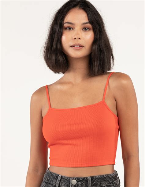 HEART HIPS Square Neck Womens Crop Cami FIRE Tillys