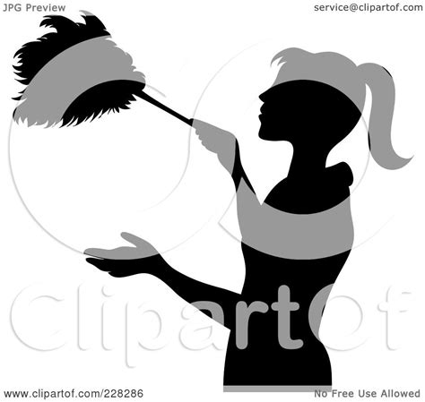 Royalty Free Rf Clipart Illustration Of A Black Silhouetted Maid
