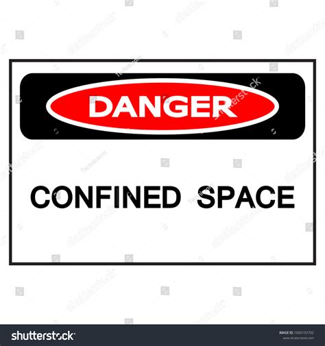 Danger Confined Space Symbol Signvector Illustration Stock Vector