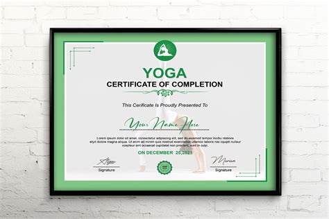 Yoga Certificate Template 1184473 Flyers Design Bundles